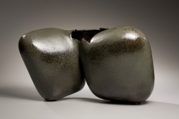 Biomorphic sculpture of double-sided bulbous forms, 2001