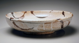 Hamanaka Gesson, shino-glazed, 2007, Shino-glazed stoneware, Japanese bowl, Japanese ceramics, Japanese pottery, Japanese contemporary ceramics