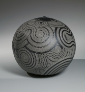 Globular vessel decorated with wave and circle patterning, 1999