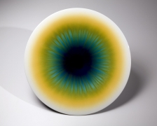 Tokuda Yasokichi III, Japanese glazed porcelain, Japanese Kutani-glazed porcelain, ca. 1997