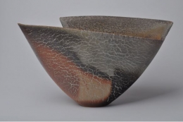Kakurezaki Ryūichi (b. 1950), Bizen Wide-mouthed Vase